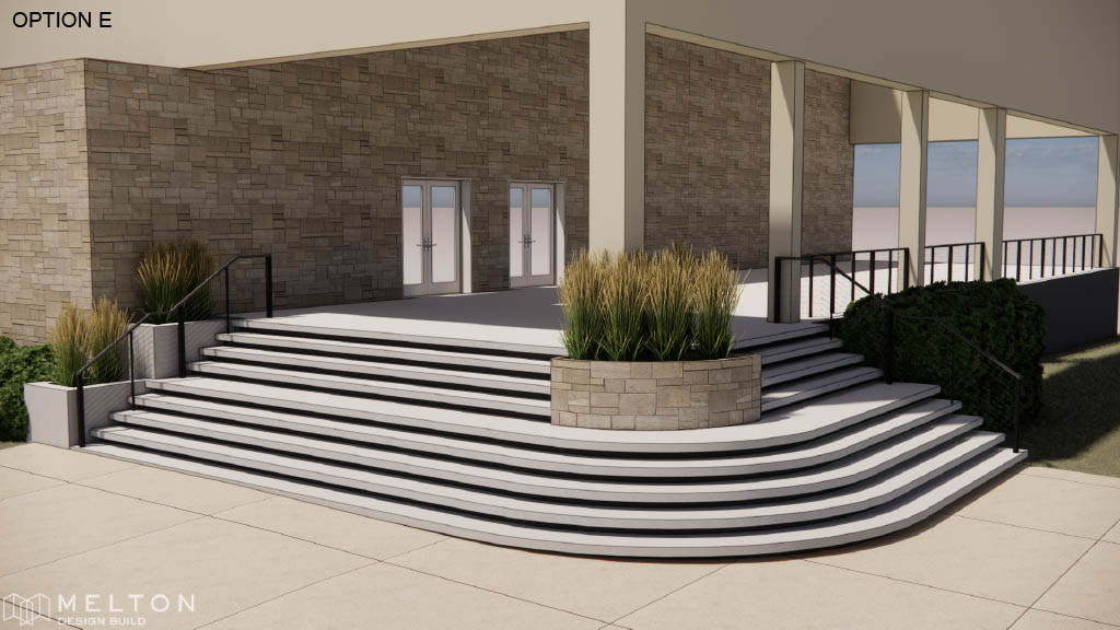 New stair design for FUMC entrance
