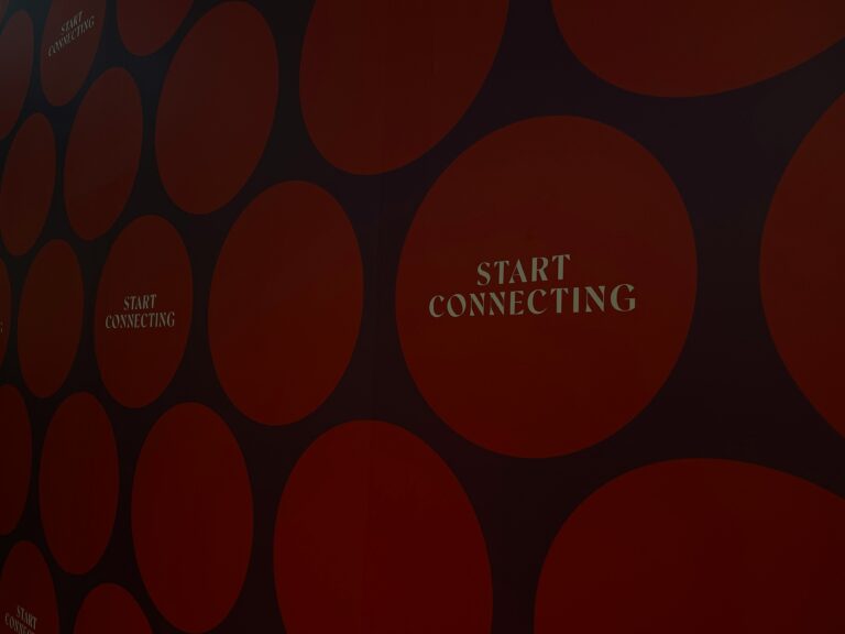 Wall with dots - some say "Start Connecting"